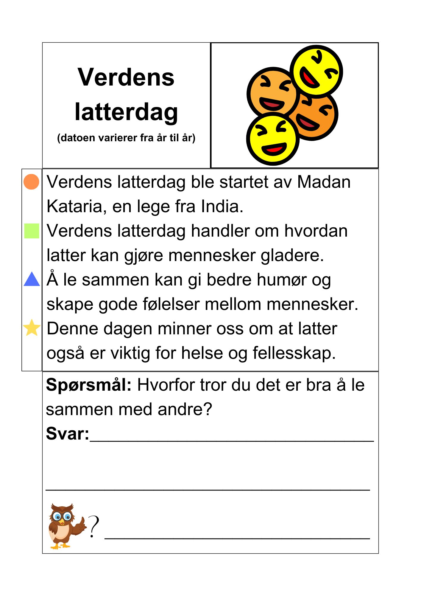 Mai måned - faktatekster om merkedager og kulturelle- og religiøse hendelser + små oppgaver - Bilde 5