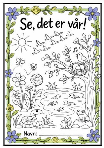 Se, det er vår! -BM-enkle setninger-enkle skriveoppgaver- ca 1.-2.trinn-spesialundervisning