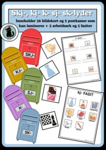Materialpakke med lydene: Skj-, kj- k- sj- sk.
