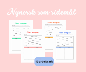 Finn ordpar - Bli kjent med nynorsk