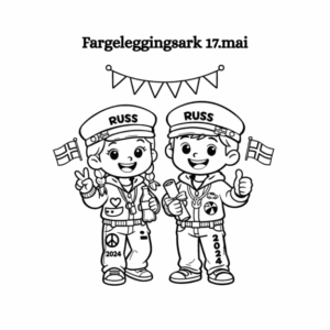 17.mai fargeleggingsark av russ