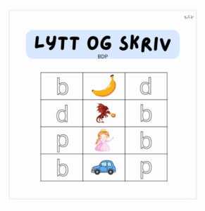 BDP lytt og skriv