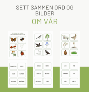 Sett sammen ord og bilder om våren