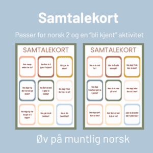 Samtalekort: øv på muntlig norsk