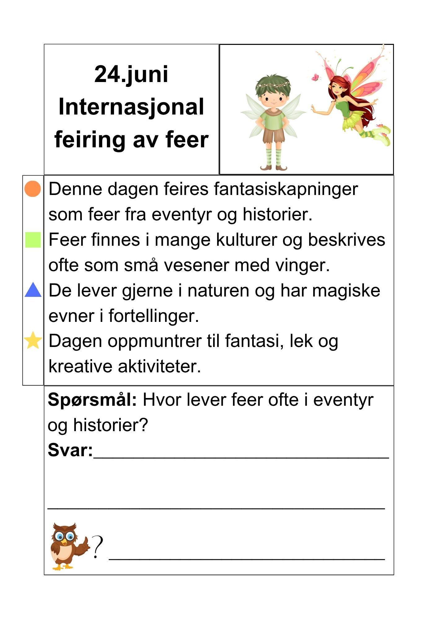 Juni måned - faktatekster om merkedager og kulturelle- og religiøse hendelser + små oppgaver - Bilde 17