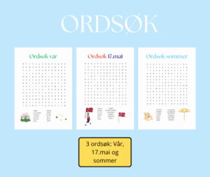 Ordsøk: vår, 17.mai og sommer