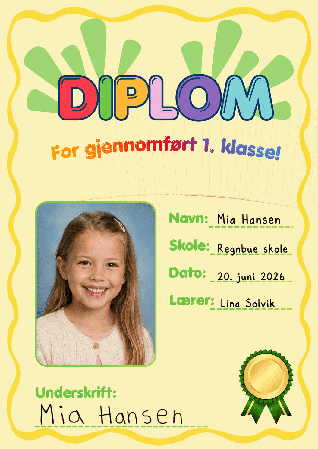 Diplom 1. trinn - Bilde 2