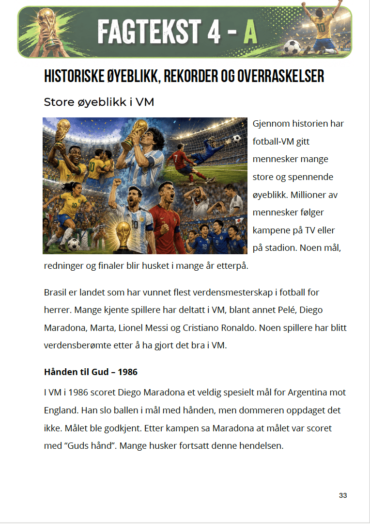 Klasselesekurs Fotball-VM 26 - Bilde 7