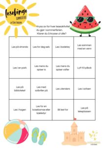 Leselyst lesebingo SOMMER