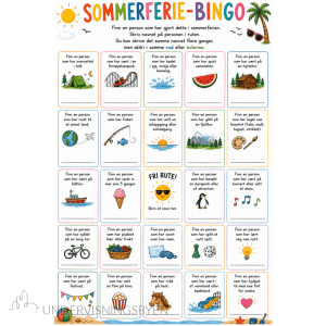 Sommerferie-bingo