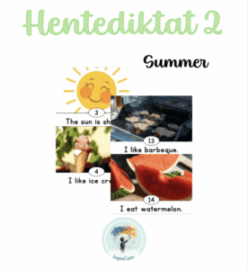 Hentediktat - Sommer - Enkle setninger ENG