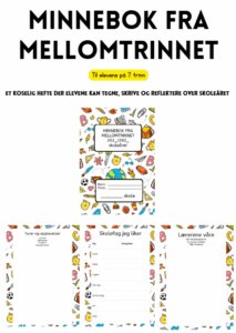 Minnebok fra mellomtrinnet for 7. trinn