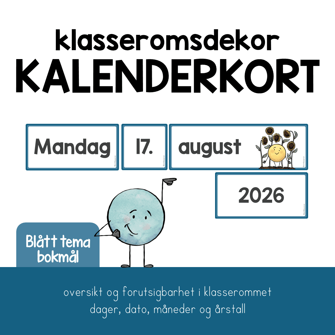 Klasseromsdekor blå SAMLEPAKKE BM - Bilde 4