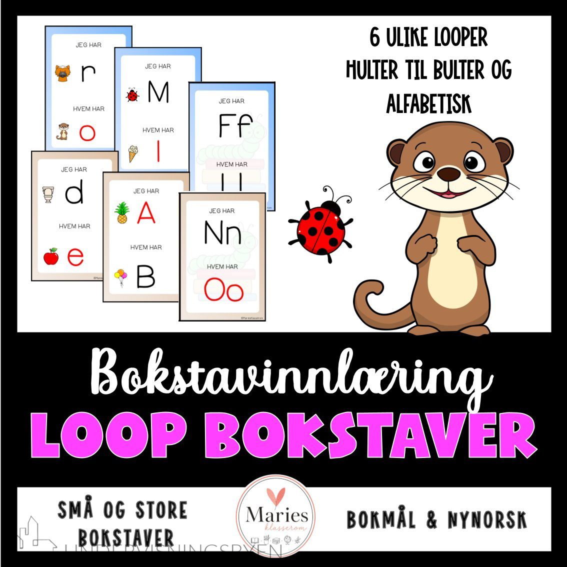 BOKSTAVLOOP 6 varianter