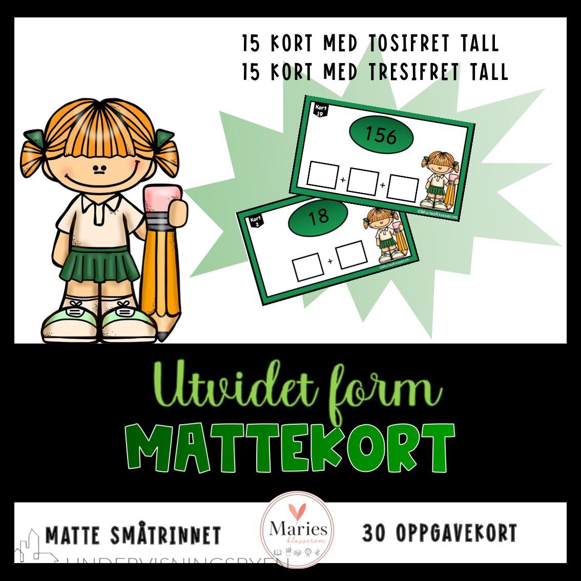 MATTEKORT Tall på utvidet form
