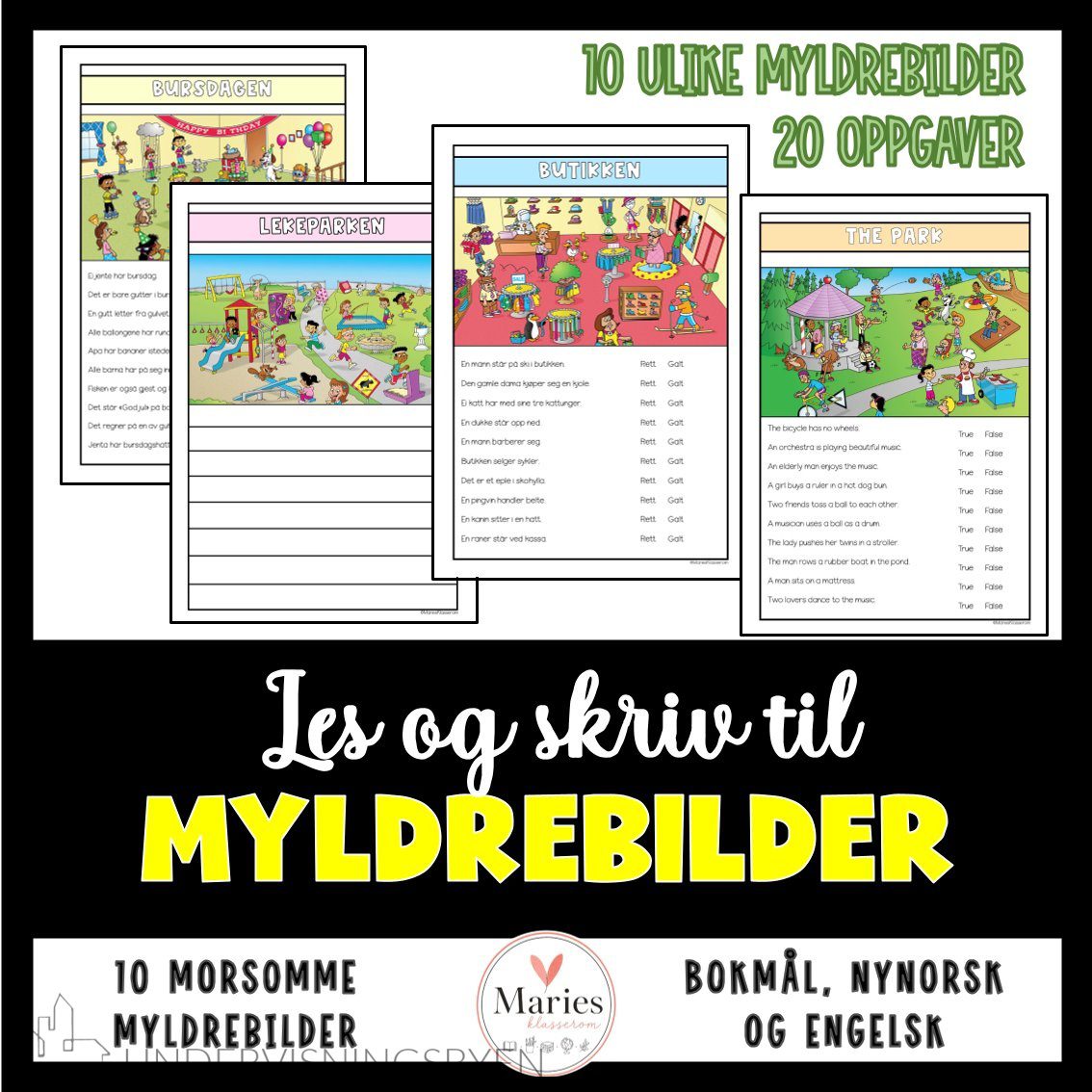 MYLDREBILDER les og skriv