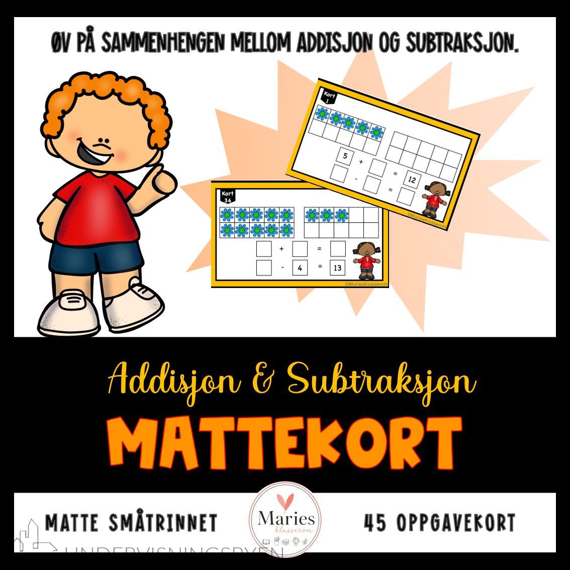 MATTEKORT addisjon og subtraksjon