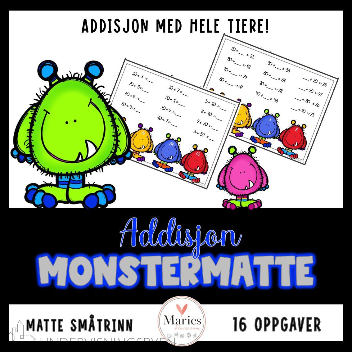 MONSTERMATTE med hele tiere