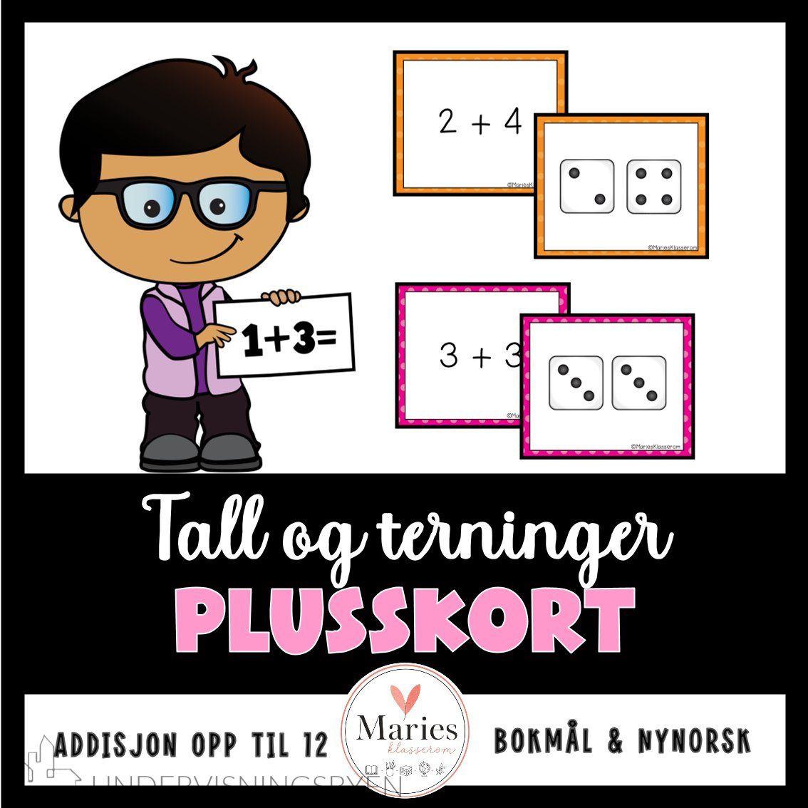 PLUSSKORT tall og terninger