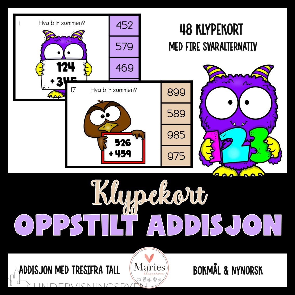 KLYPEKORT OPPSTILT ADDISJON