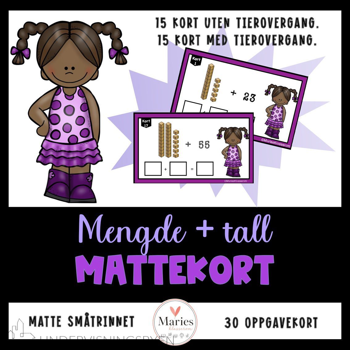 MATTEKORT Mengde + tall (addisjon)