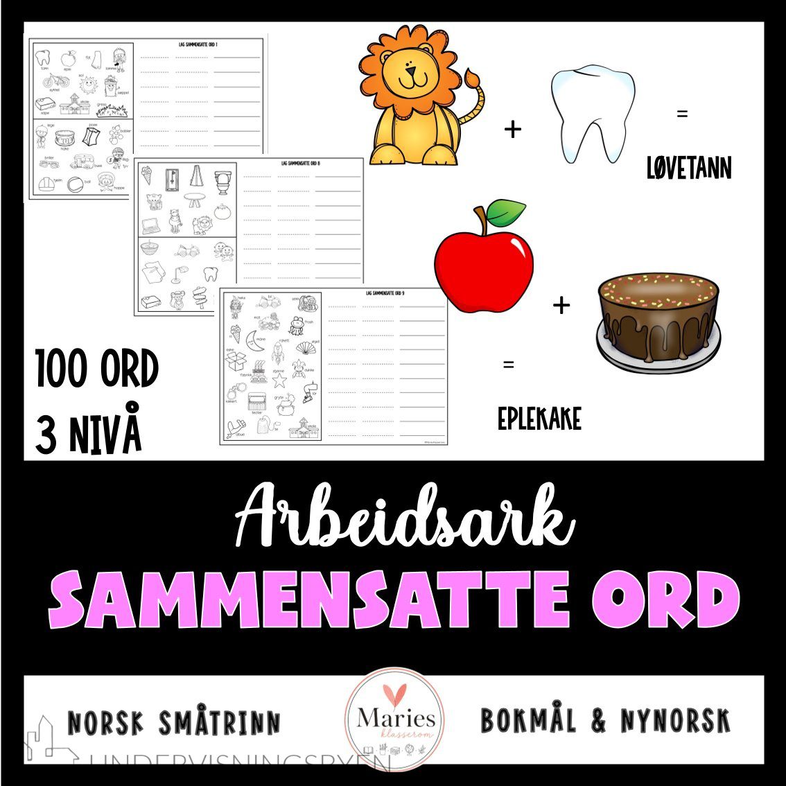 SAMMENSATTE ORD arbeidsark