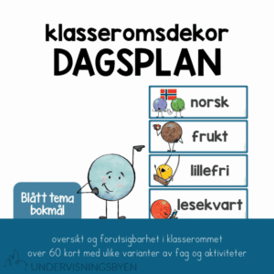 Klasseromsdekor DAGSPLAN blå BM