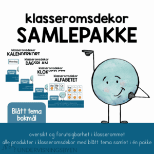 Klasseromsdekor blå SAMLEPAKKE BM