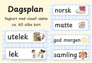 Visuell dagsplan - fag
