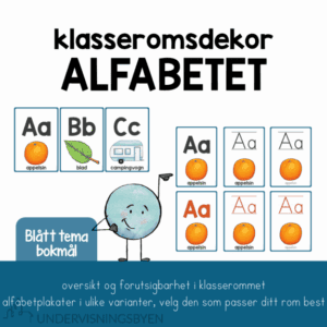 Klasseromsdekor ALFABET blå BM